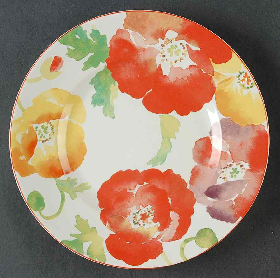 222 Fifth Jolly Poppy Salad Plate 9992622