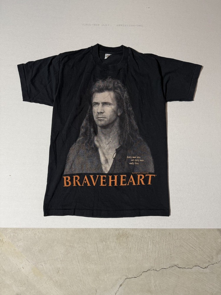 Vintage 90s Braveheart Movie Promo Mel Gibson Tee Tshirt