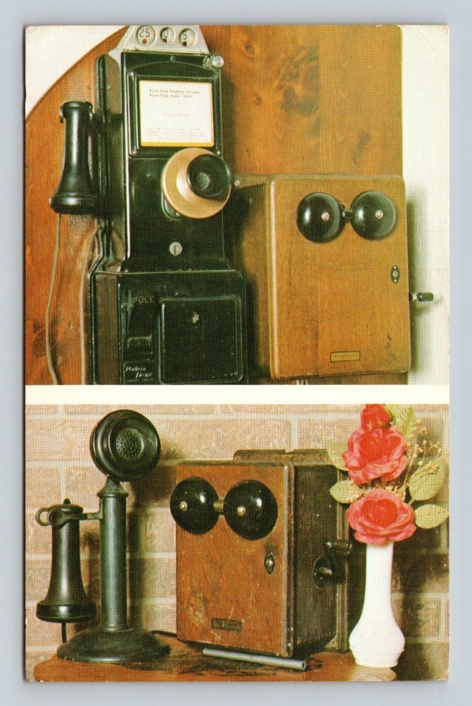 Bryant Pond Maine Crank Phone Postcard - Trail Blazer Cards 1980s Antique