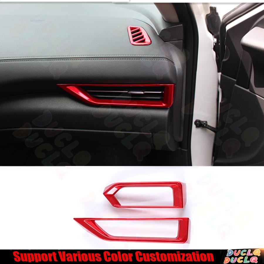 For Nissan Sentra Sylphy 20-24 Bright Red Console L&R Air Outlet Vent Cover Trim