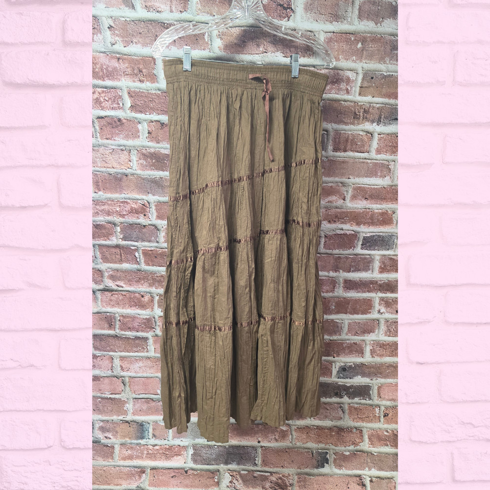 Women's STUDEIO WEST High Waist Tiered Maxi Skirt Medium