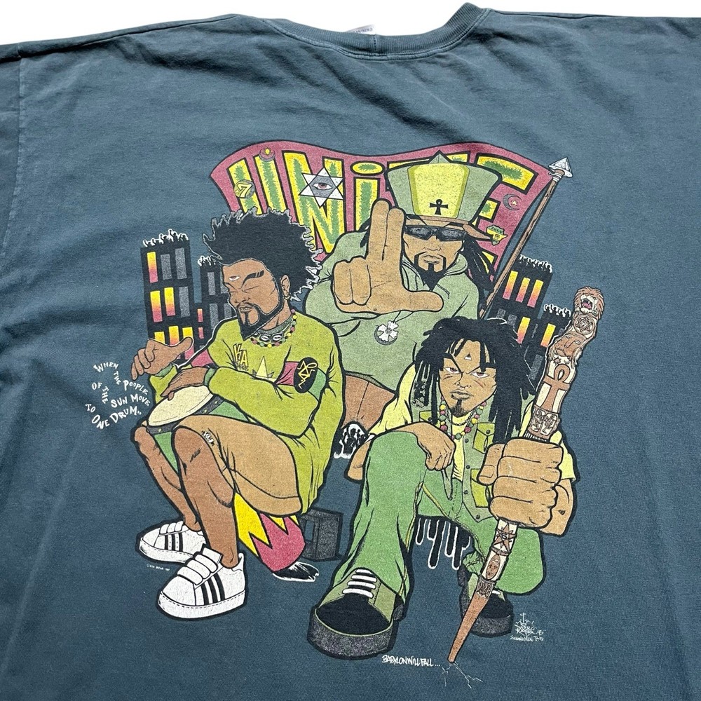 Vintage 90s Kik Wear T Shirt Size XL Street wear y2k Skateboad jnco tee Rap