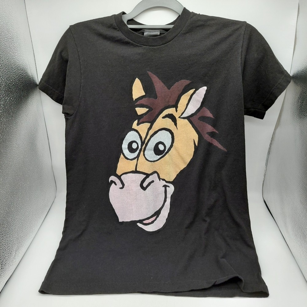 Disney Pixar Toy Story Bullseye Big Face T-Shirt Black Graphic Size Small Read