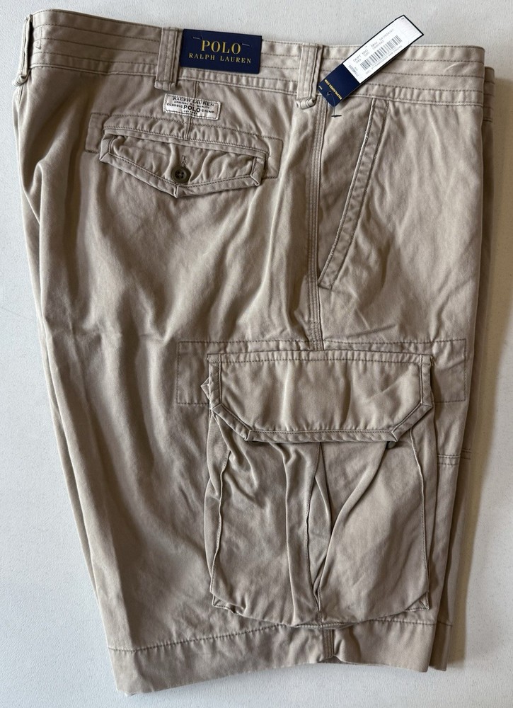 NWT Polo Ralph Lauren Men’s 48B Classic Polo Cargo Shorts Big & Tall Khaki Chino