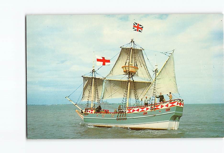 Postcard Godspeed II Jamestown Virginia 1607 Replica Historic Ship Settlement