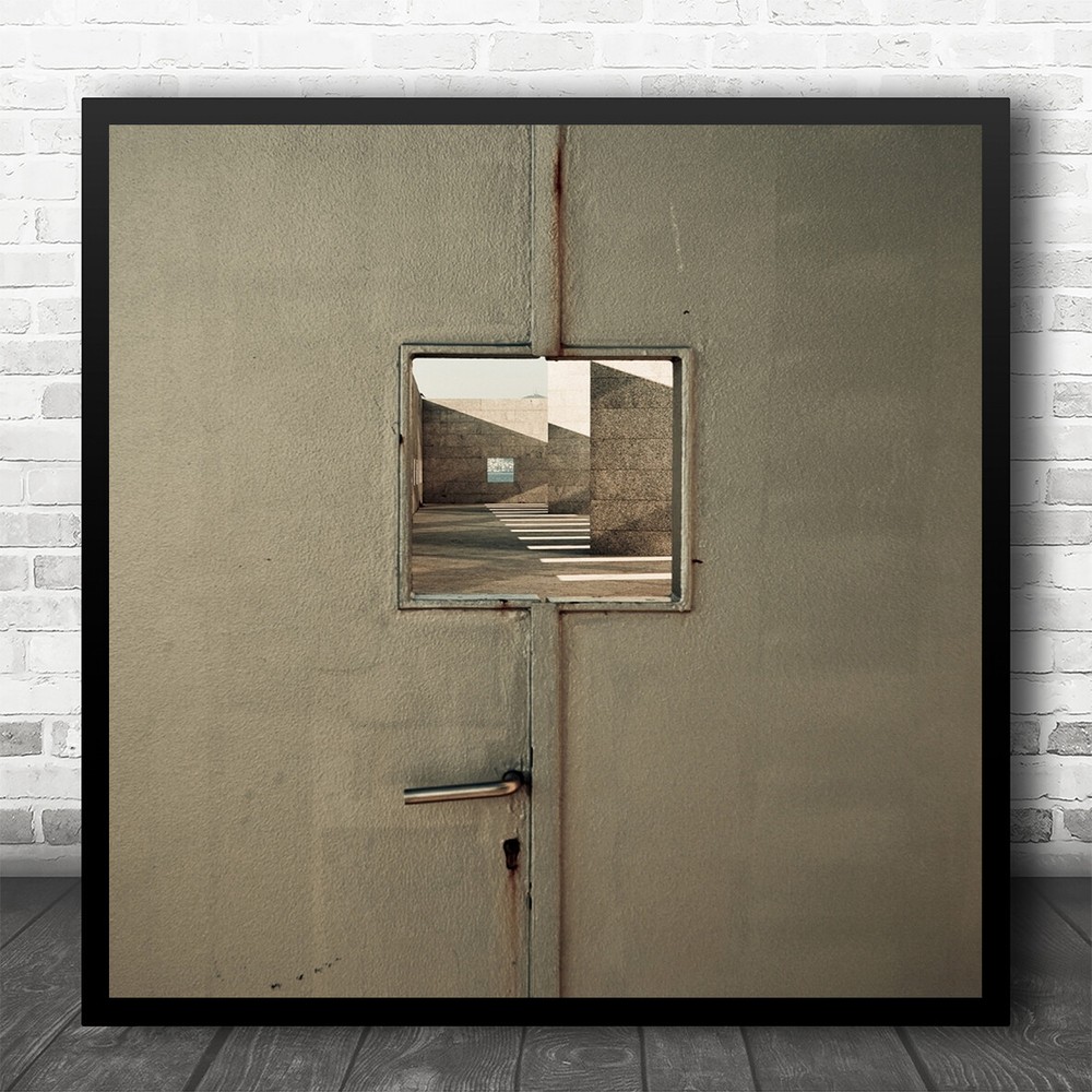 Architecture Line Shadow Doorway Window Geometry Square Wall Art Print