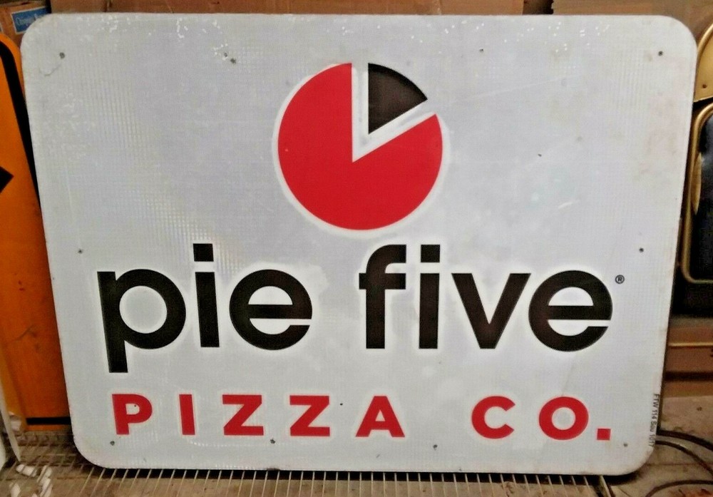 6s PIE FIVE PIZZA CO/ABUELO'S MEXICAN RESTUARANT ADVERTISING HWY EXIT SIGN 48X36-image