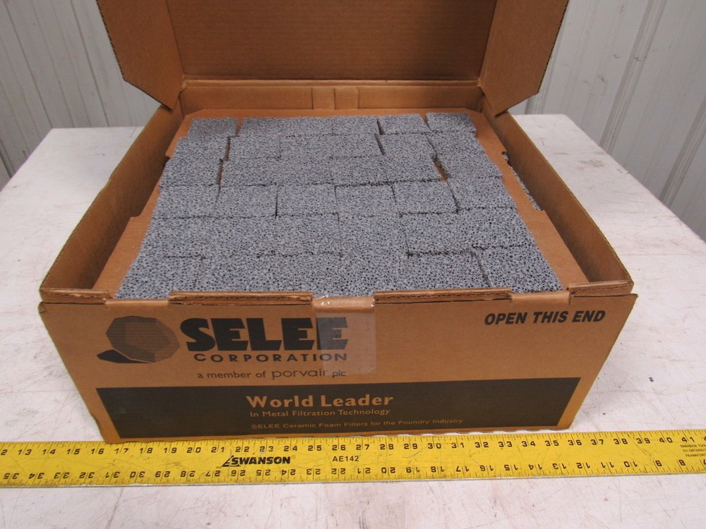 Selee Iron/Steel Ceramic Foundry Filter 66x66x13mm Pore #15 Lot of 432
