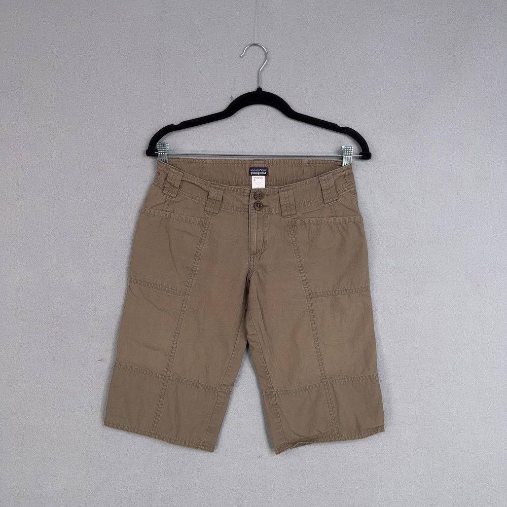 Patagonia Shorts Womens 0 Brown Organic Cotton Utility Hiking Bermuda Roll Tab