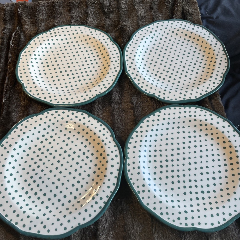 Four (4) Pioneer Woman Retro Dot 10.5
