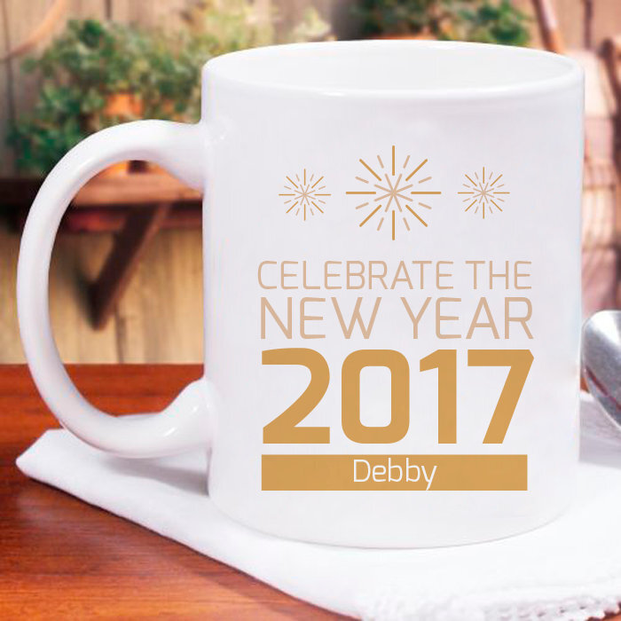 New Year Mug Personalized Coffee Mug New Years Eve Party Favor Custom Name Mug