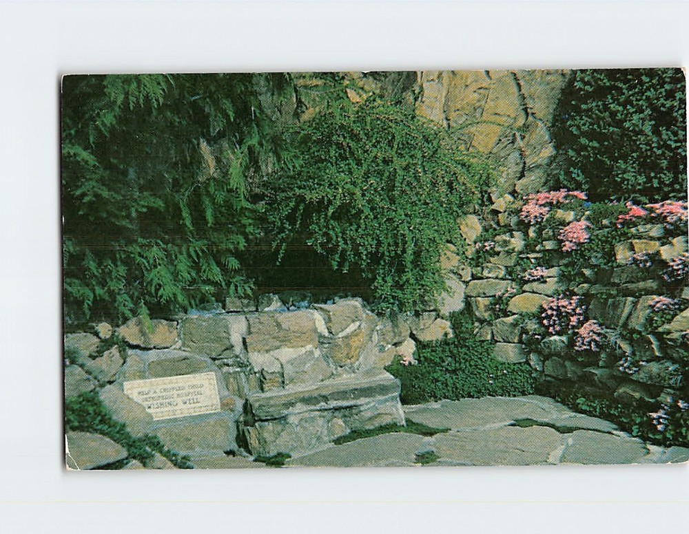 Postcard Wishing Well Ohme Gardens Wenatchee Washington USA