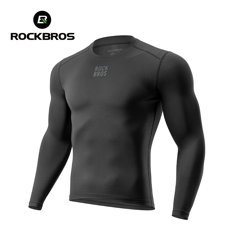 ROCKBROS Men's Lightweight Fleece Innerwear Long Sleeves Thermal Top Clothing