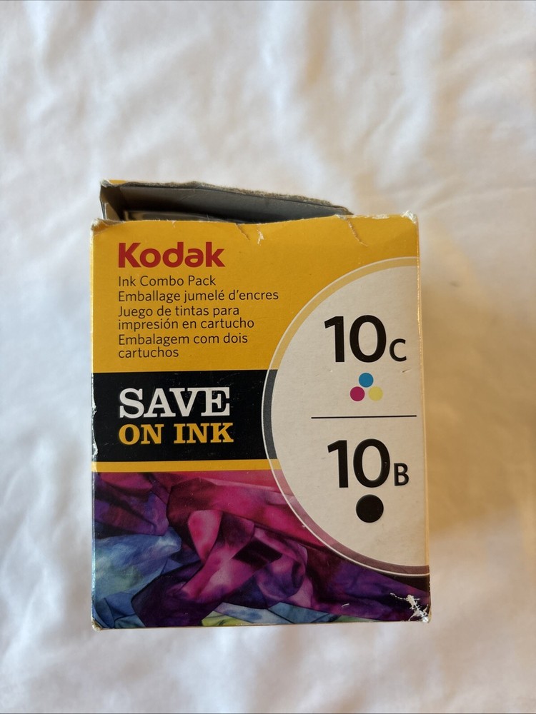 Genuine Kodak Inkjet Printer Ink Combo Pack 10c Multi-Color & 10b Black