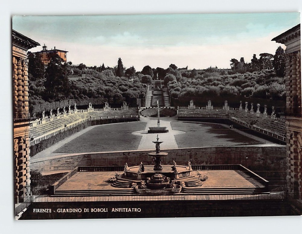 Postcard Giardino Di Boboli Anfiteatro Florence Italy