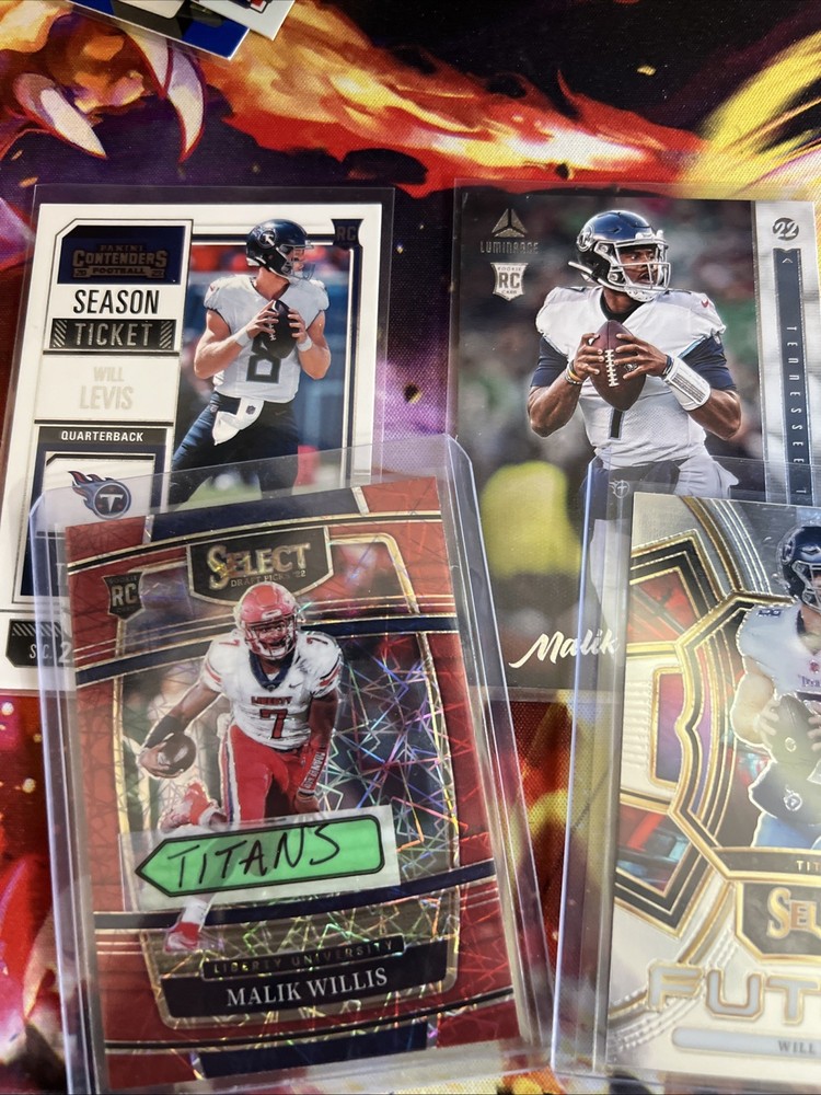 Tennessee Titans Malik Willis And Will Levis RC Lot Of 5 Cards