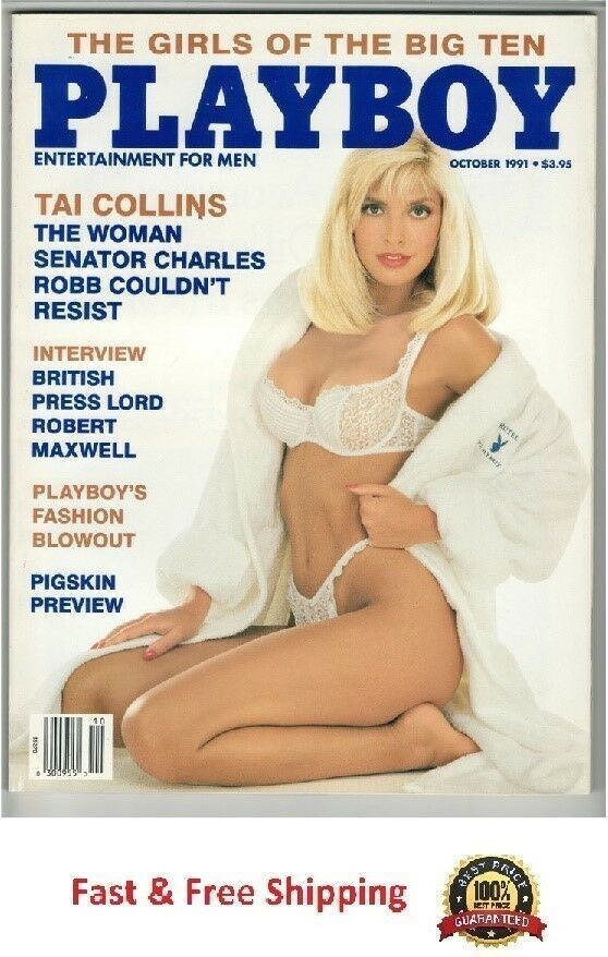 Vintage Playboy Magazine October 1991, Tai Collins, Exc