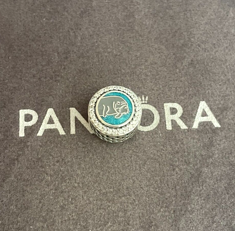 Pandora Florida Manatee Exclusive Charm S925 Sterling Silver Jewelry with a Box