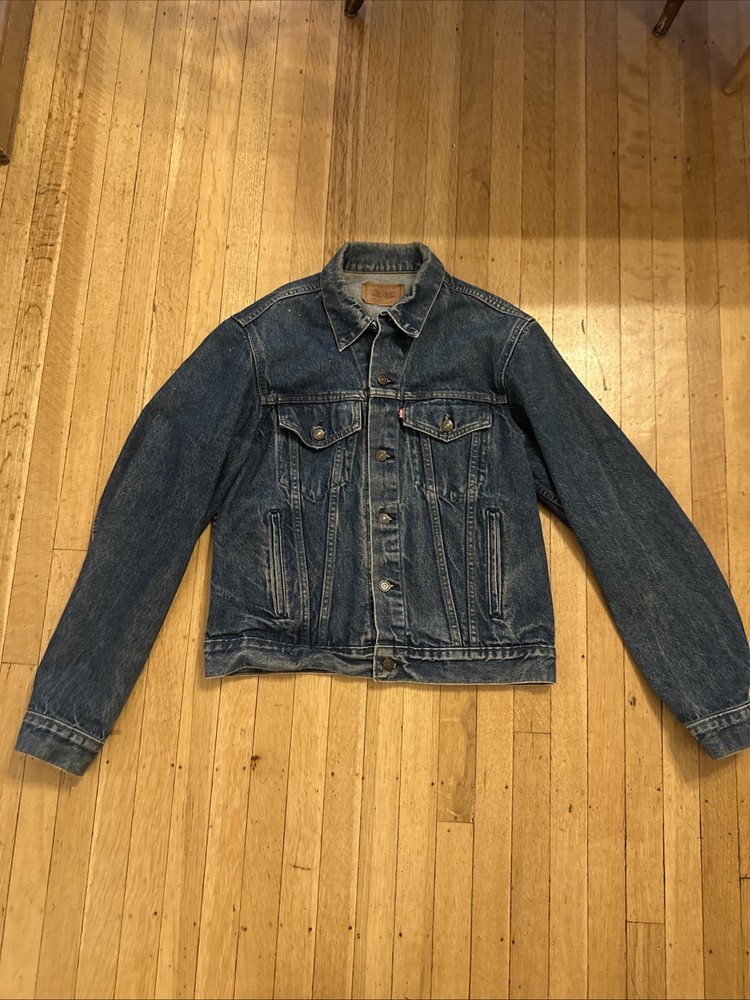 Vtg 70s Levis Type 3 Denim Trucker Jacket Size 44L  M/L Made In USA