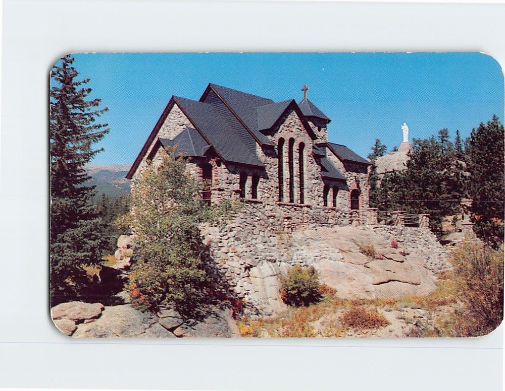 Postcard St. Malo Chapel the Church on the Rock Colorado USA