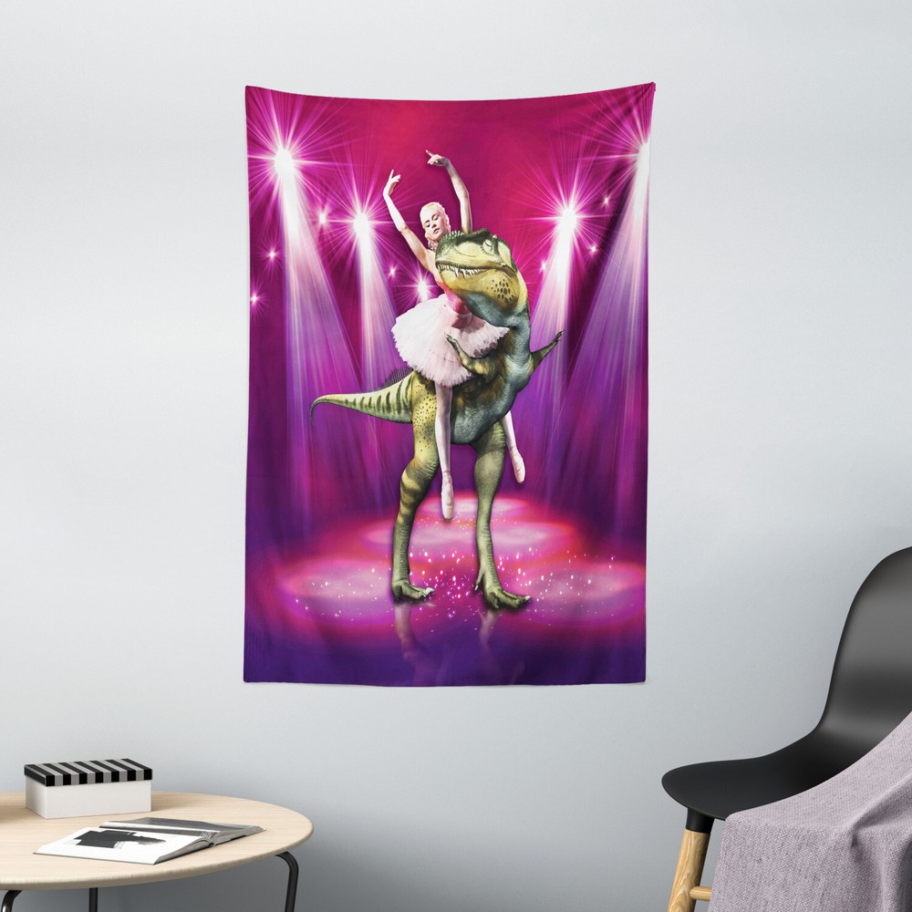 Animal Tapestry Dancing Ballerina Print Wall Hanging Decor
