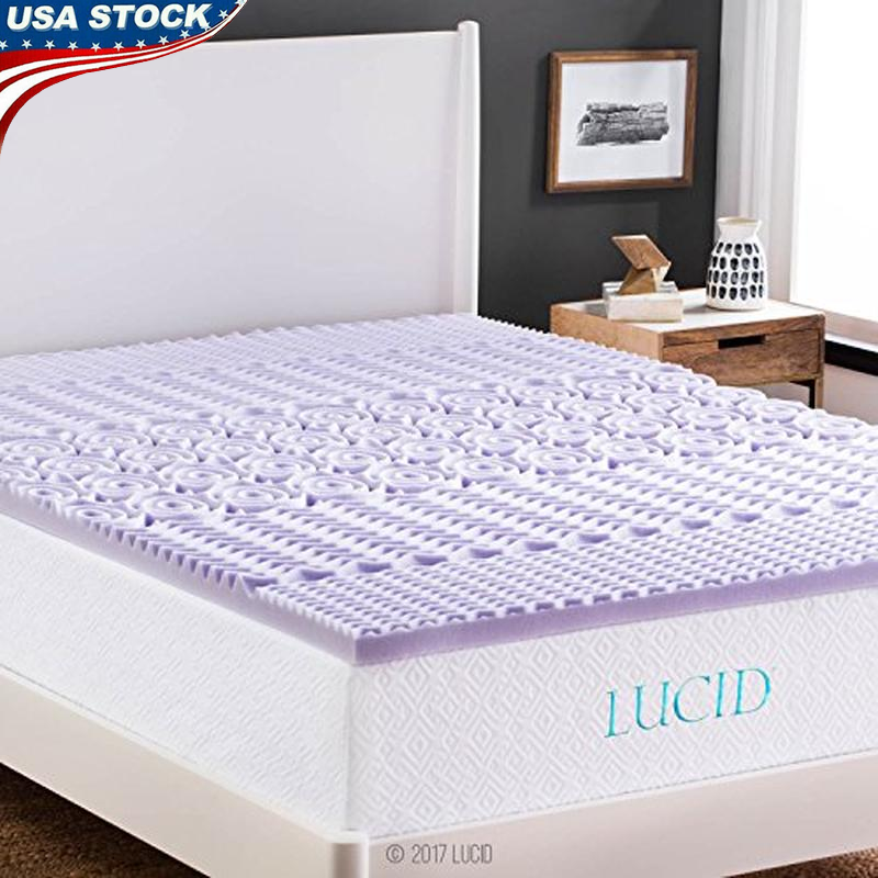 Lavender Infused Memory Foam Mattress Topper 2 In Full Size Comfort Zones New