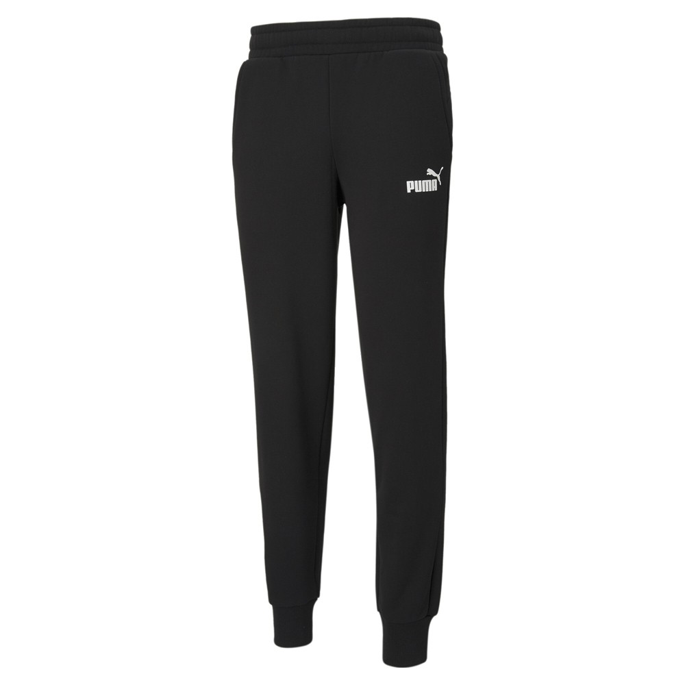 PUMA Mens Black Logo Sweatpants - Athletic Casual Comfort