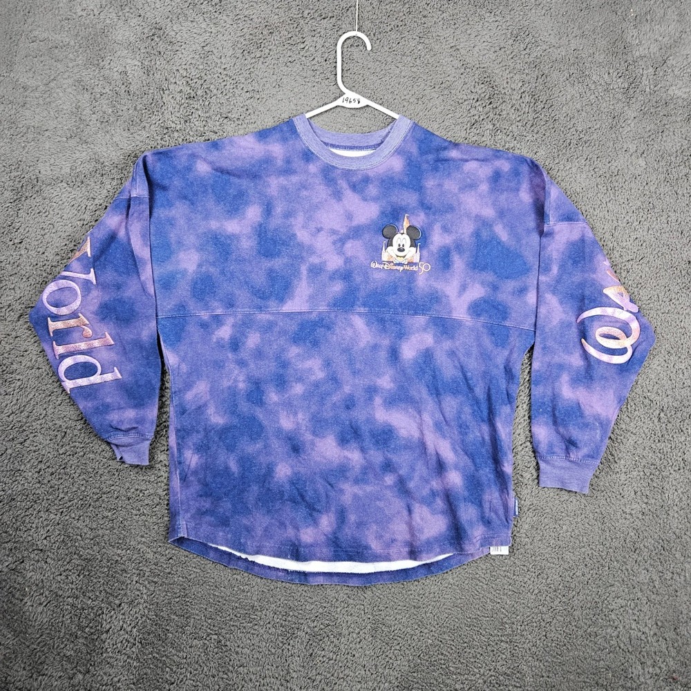 Walt Disney World 50th Anniversary Spirit Jersey Purple Tie Dye Mickey Large