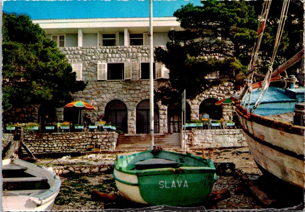 Baška Voda Croatia Hotel Slavija View Continental Postcard C112