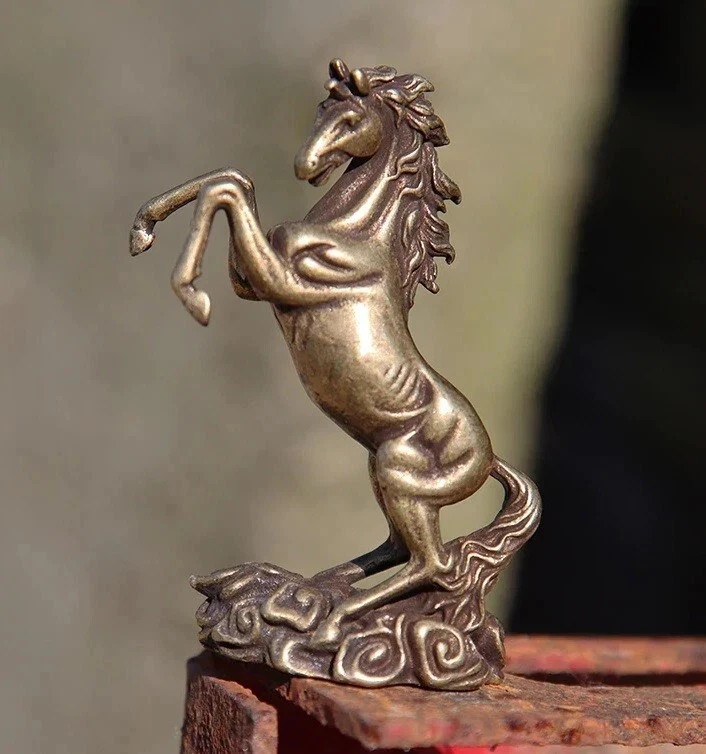 Brass Horse Animal Statue Small Sculpture Tabletop Figurine Home Decor Gifts