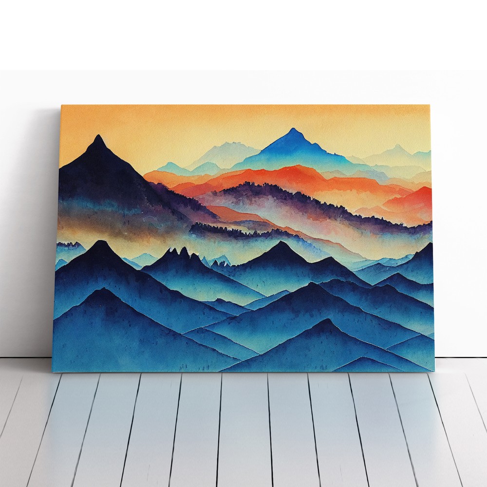 Mountain Landscape Vol.2 Abstract Canvas Wall Art Print Framed Picture Decor