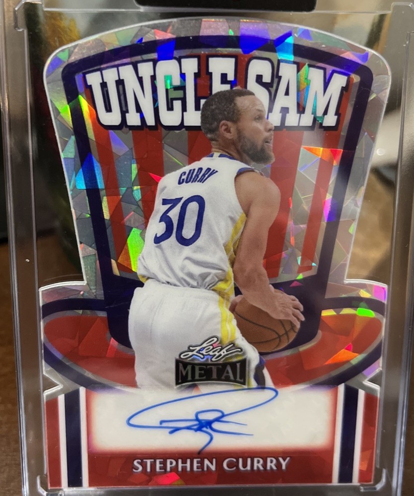 2025 Leaf Metal Independence Day Stephen Curry Die Cut Uncle Sam Autograph 1/1