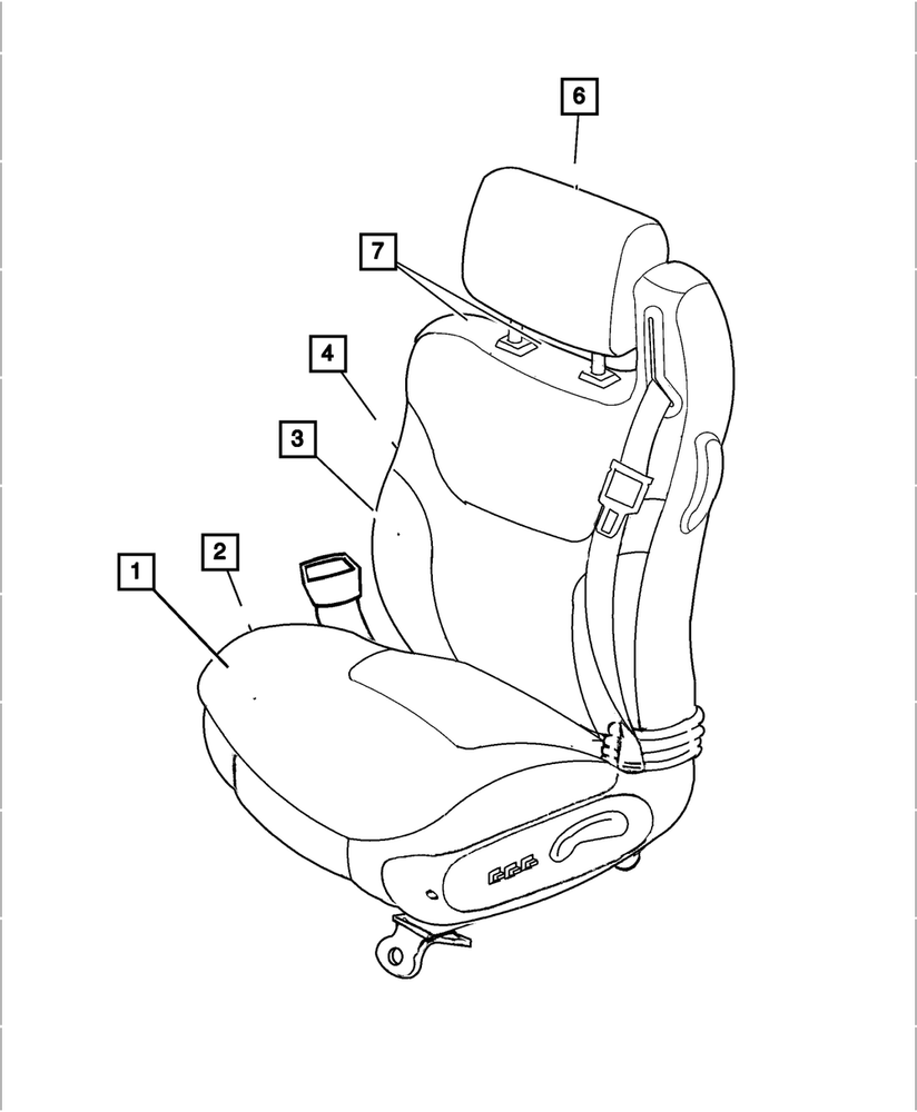 Genuine Mopar Front Seat Back Cover Left 1DA951L2AA