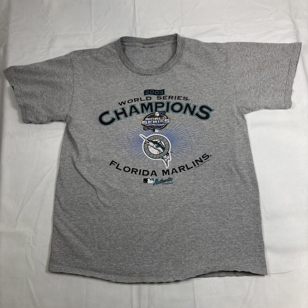 Vintage 2003 Florida Marlins World Series Champions T Shirt Miami Marlins Size L