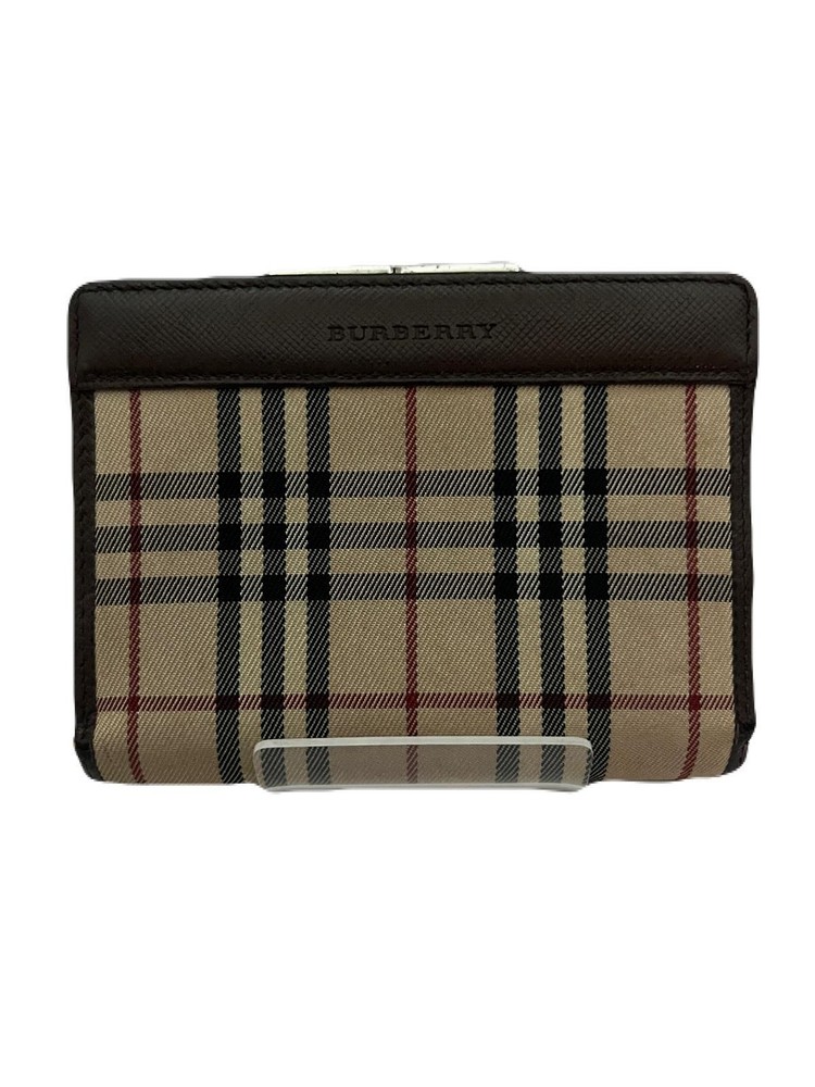 Burberry Wallet Leather Brown USED T15-11
