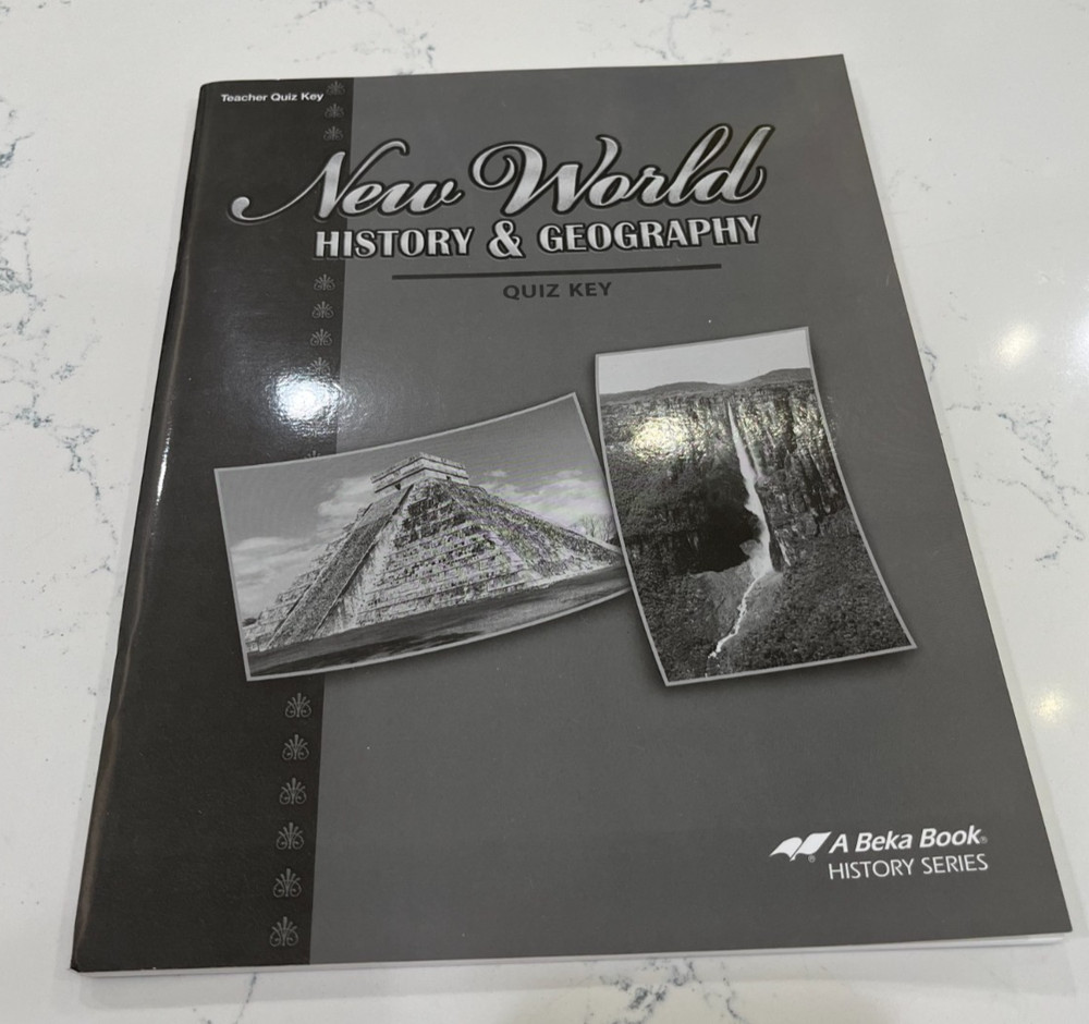 A Beka New World History and Geography quiz key like new