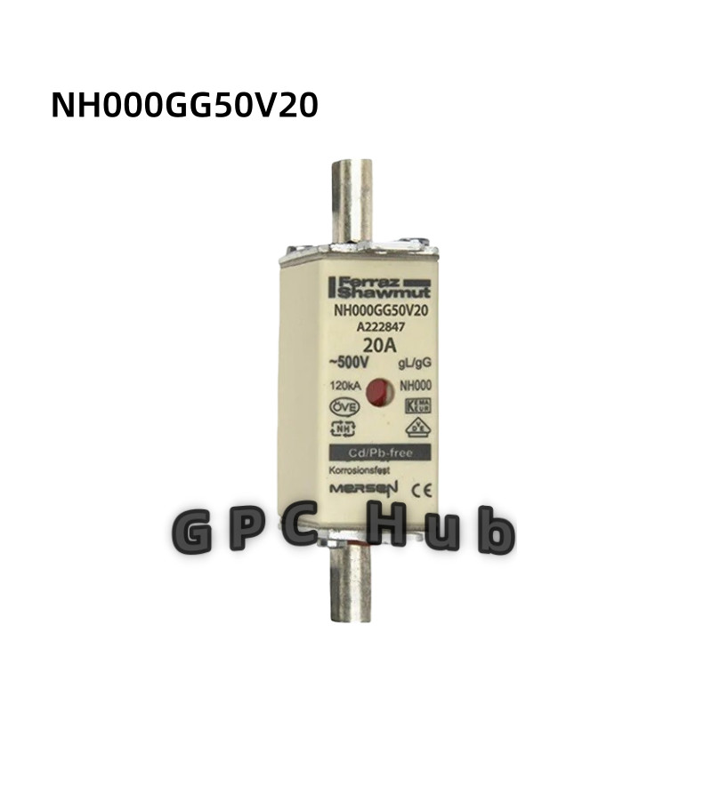 1PC Ferraz Shawmut Mersen NH000GG50V20 Fuse ,20A 500V fuse-link gG Size NH000
