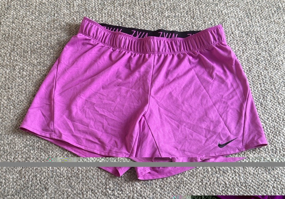 Nike Dri-FIT Pink Women's Athletic Shorts Elastic Waist Lightweight Polyester