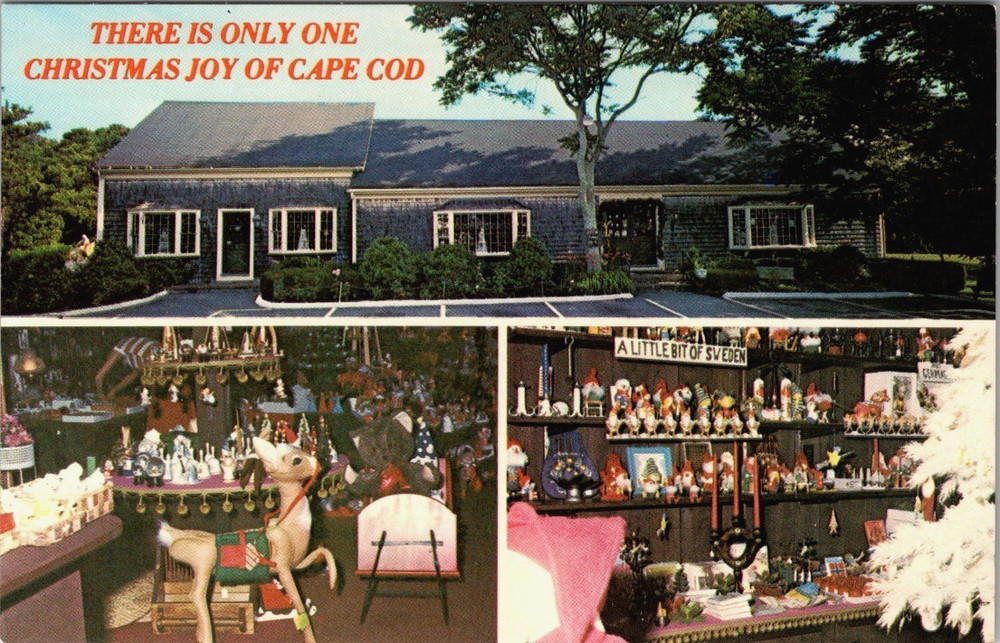 Christmas Joy Of Cape Cod Vintage, Multiview Postcard Maine ME South Chatham
