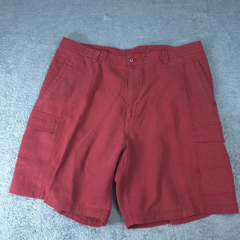 Tommy Bahama Cargo Shorts Mens 40 Red Relaxed Fit 9 Inseam Casual Summer Outdoor