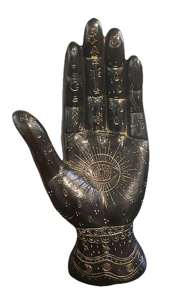 Hand Hamsa Evil Eye 9.5 Inch Astrology Spiritual Art Decoration