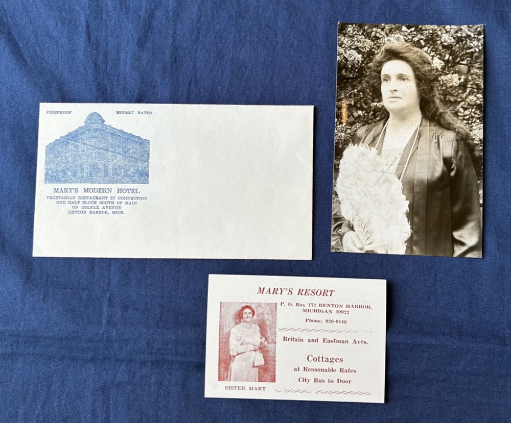 Mary Purnell RPPC & Mary’s Hotel Ephemera Lot * House of David Benton Harbor, MI