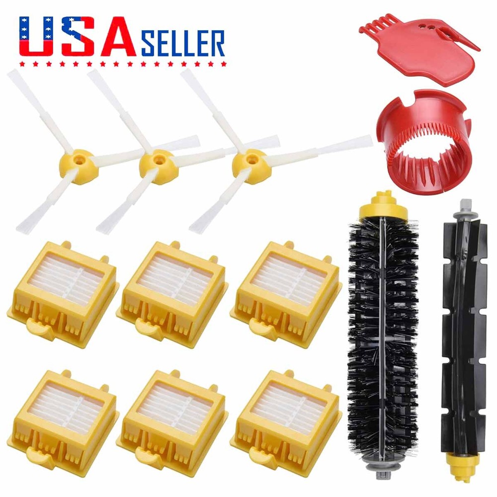 HEPA Filter and Side Brush Replacement for iRobot Roomba 700 760 770 780 Series