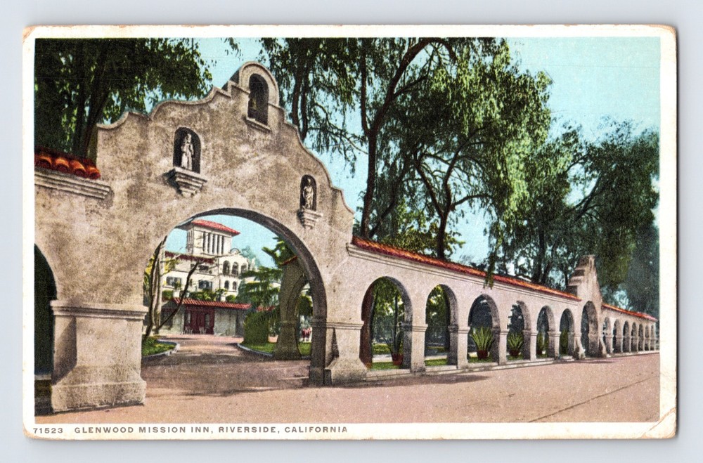 Postcard California Riverside CA Glenwood Mission Inn Hotel 1910s Unposted