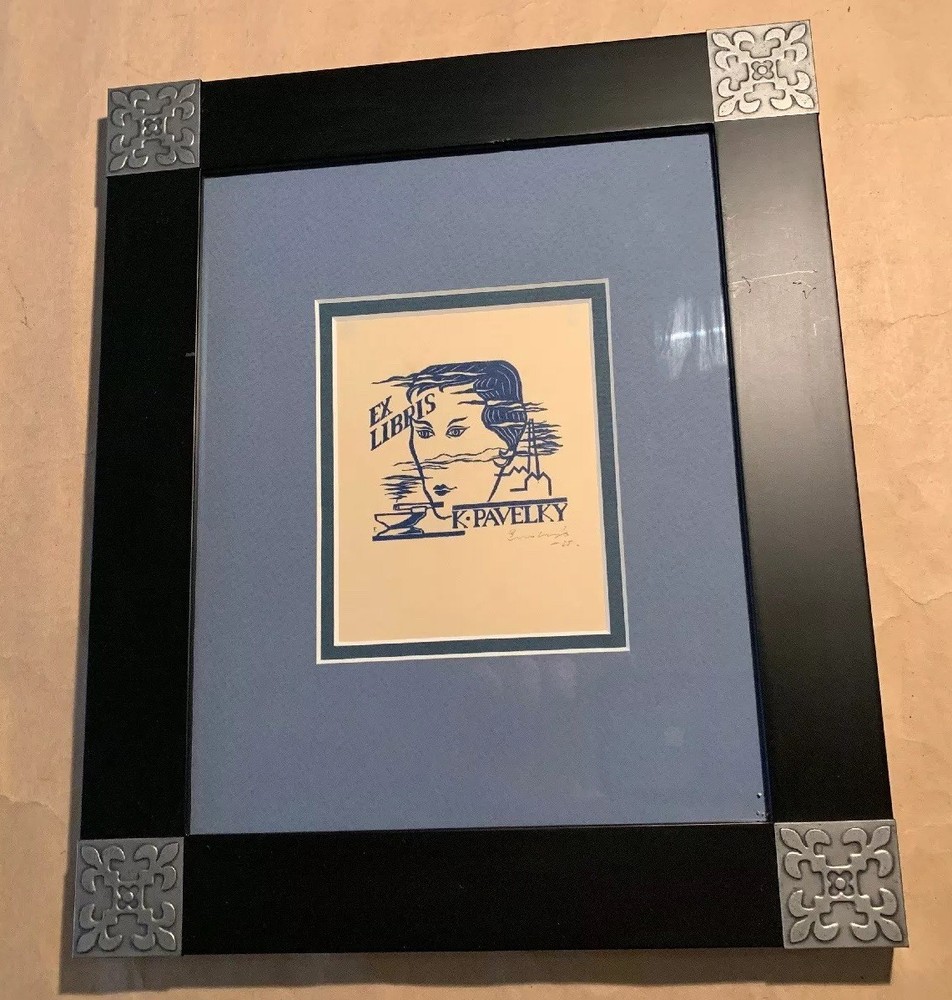 EX LIBRIS K•PAVELKY - Signed Framed Artwork