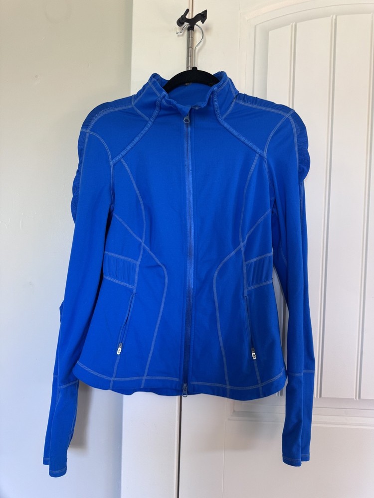 ZELLA | Bright Blue Athletic Jacket | Full Zip | Knit Mesh Details | Size Medium