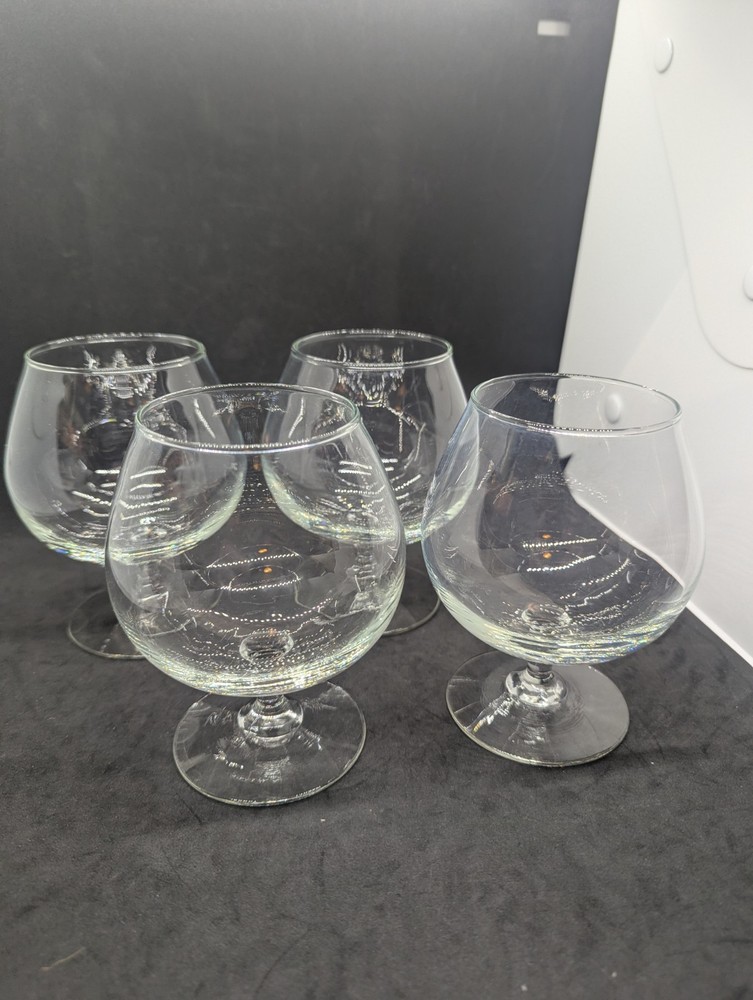 Vintage Mouth Blown Snifter Set of 4 Whiskey Brandy Glass 5