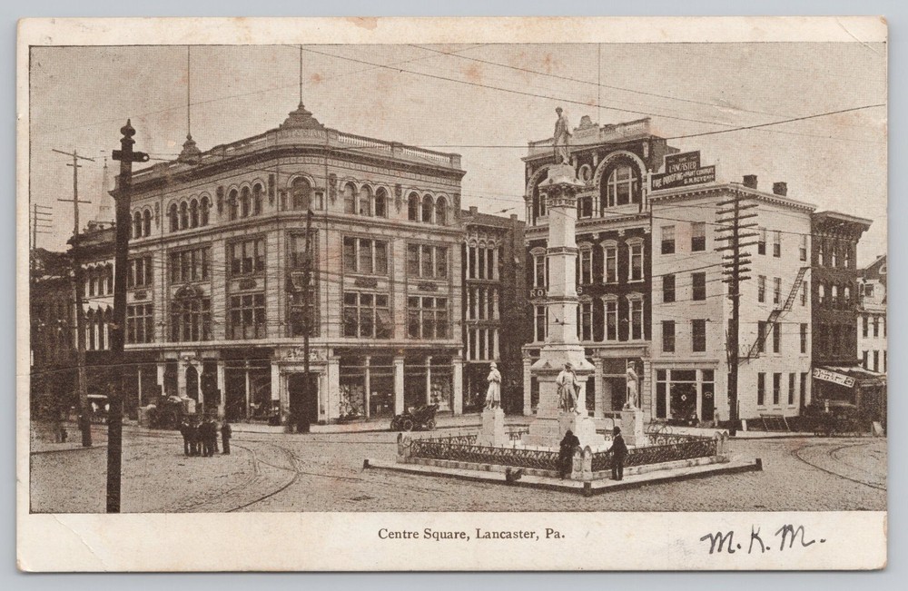 Center square Lancaster. Pennsylvania PA Postcard 1906 UDB