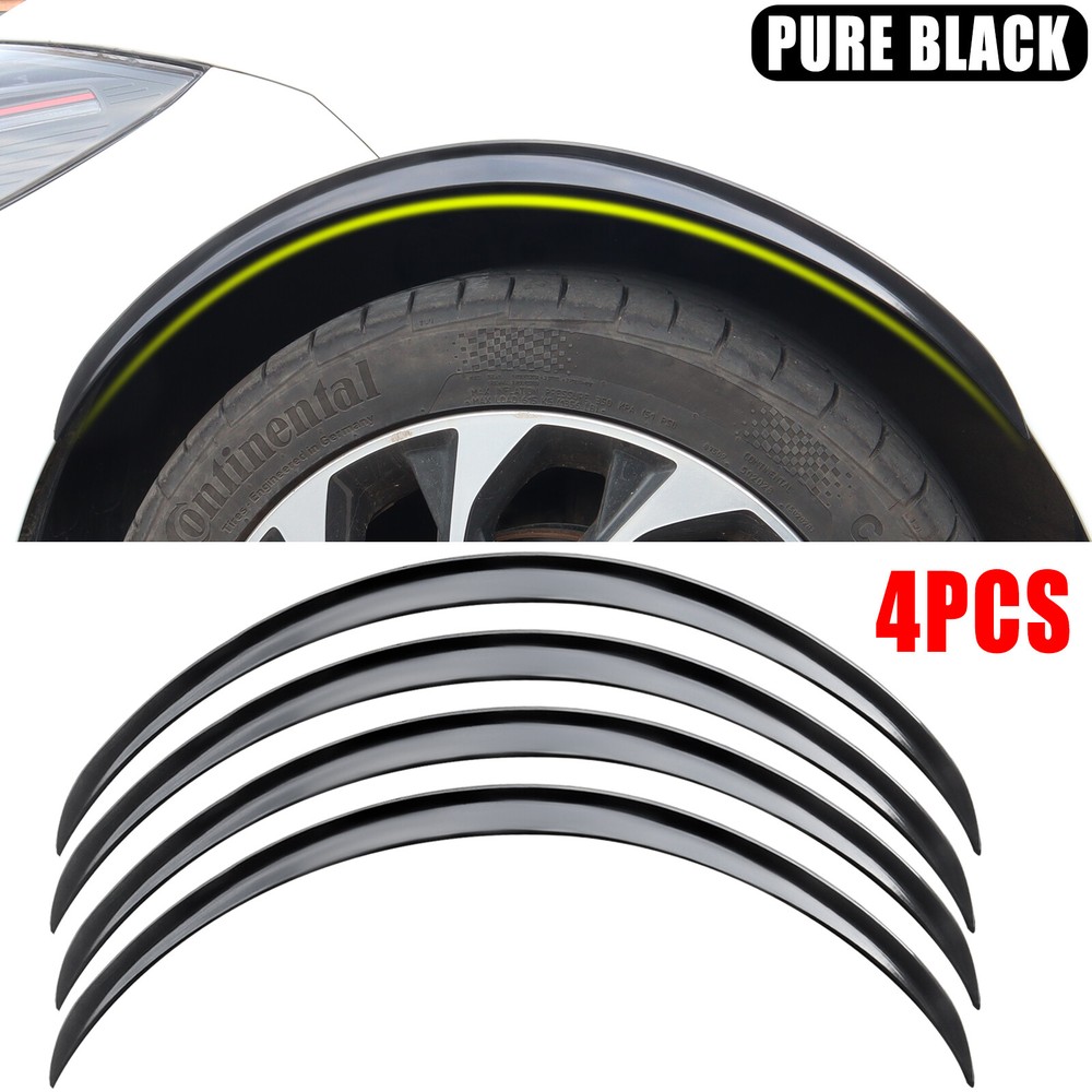 4X Universal  Car Truck Wheel Black Fender Flares Eyebrow Arches Replace Cover