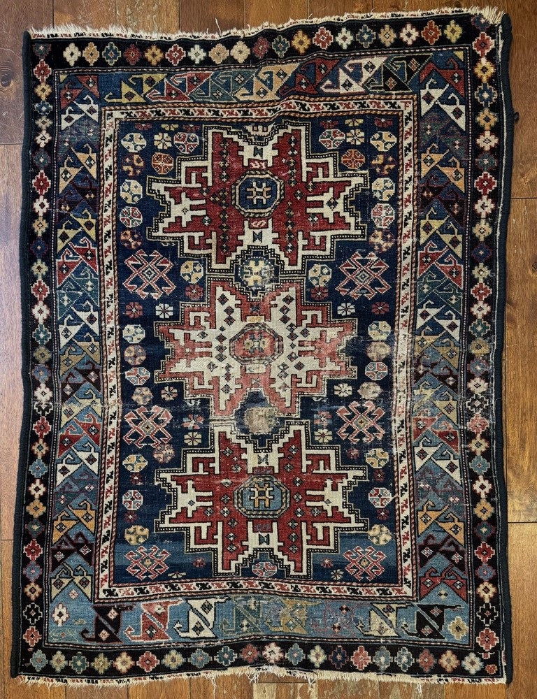 Antique  19th C.  Kazak Rug   37